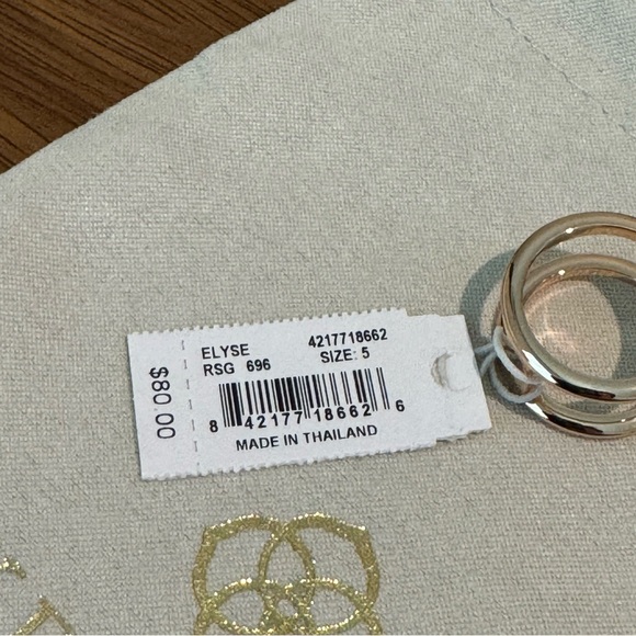 NEW Kendra Scott Elyse Rose Gold Ring in Rose Gold Drusy - Picture 8 of 9